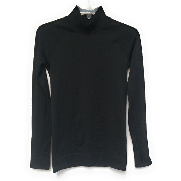 LULULEMON Rest Less Textured Black Mock Neck Top S - Picture 7 of 8